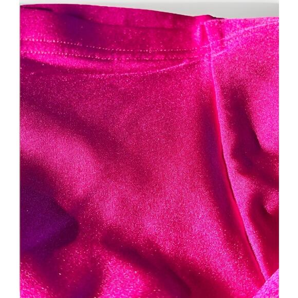 American Apparel Metallic Hot Pink Lamé Leggings – XS, Rare Y2K, Made in USA - Picture 7 of 9